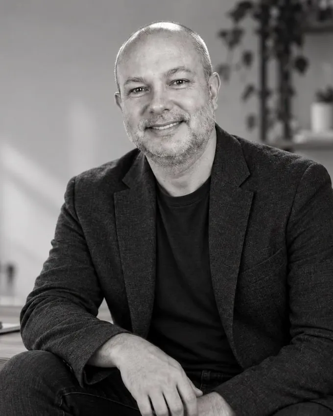 Portrait of David Wolfenbarger, founder of Wolf Den Productions