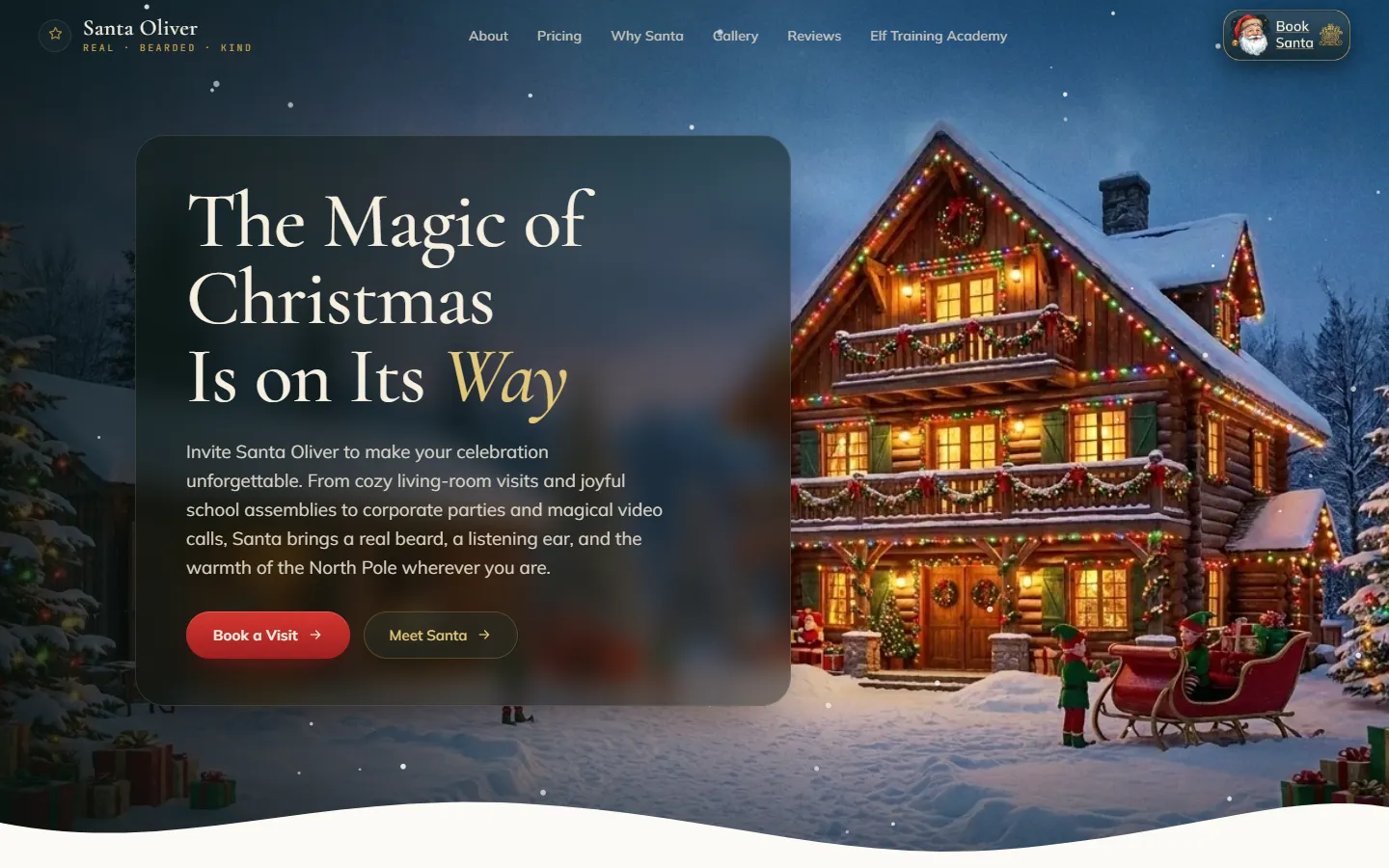 Screenshot of imyoursanta.com